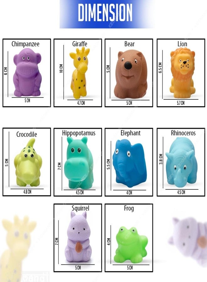 كيدز ماندي ألعاب حمام سباحة ملونة غير سامة من كيدز ماندي® على شكل حيوانات - ألعاب ممتعة لوقت الاستحمام، ألعاب مائية، ألعاب حمام عائمة، إكسسوارات حمام سباحة للأطفال، آمنة للأطفال الصغار - Image 2